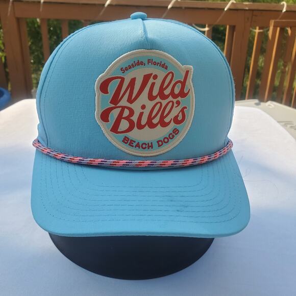 Wild Bill’s Beach Dogs Hat Seaside Florida Snapback Cap Light Blue Adjustable - Picture 1 of 10